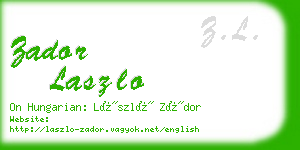 zador laszlo business card